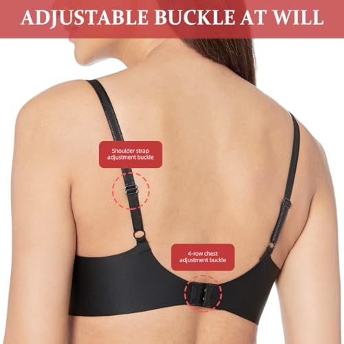 PALAY Seamless Bra for Women Bralette Bra V-Neck Push-Up Bralette Bra Seamless Women Bra Ice Silk Touch No Wired Summer Bralette Full Cup Bras, XL PALAY Seamless Bra for Women Bralette Bra V-Neck Push-Up Bralette Bra Seamless Women Bra Ice Silk Touch No Wired Summer Bralette Full Cup Bras, XL